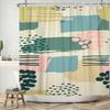 Bohemian Shower Curtain Abstract Art Medieval Tropical Plants Washable Bathtub Shower Curtain with Hook 180x180cm