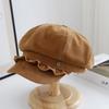 Octagonal Beret for Women - Thickened Cold-Proof Newsboy Hat, Painter Style Adjustable Winter Cap, Fashion Accessory