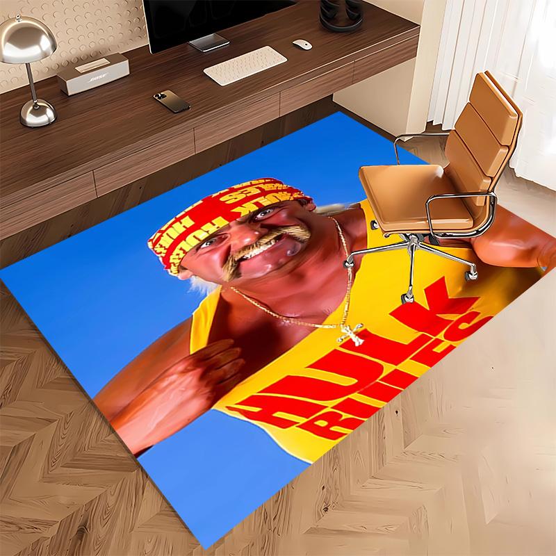 1pc Hulk Hogan1 Print Area Rug - Soft, Washable Non-Slip Indoor Mat, Living Room, Home Office Decorative Rug,Office Decorative