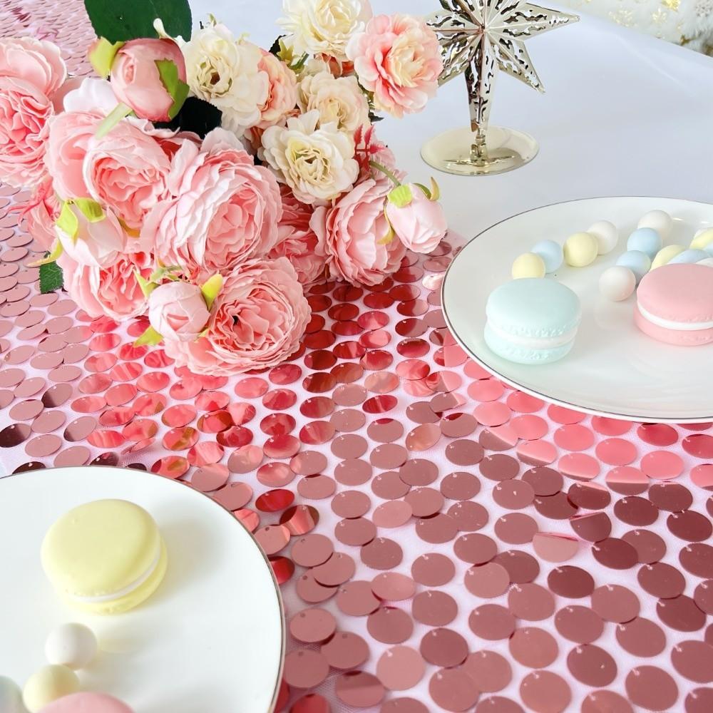 Sparkling Sequins Table Runner Luxurious Glitters Table Cover  Underwater Themed Parties