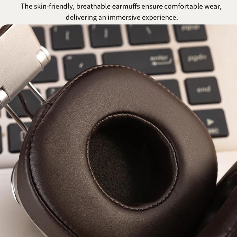 Retro Trendy Wireless Headphone Bluetooth 5.3 Long Battery Life Stereo Music Sport Foldable OverEar Headset with Noise Reduction RGB Light