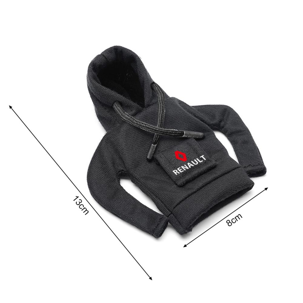 2026 Hot For Renault Hub Caps 1pcs Car Gear Shift Knob Cover Gear Stick Protector Mini Hooded Sweatshirt Shirt For Renault Talis