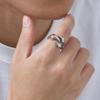 Rock Punk Claw Ring for Men Boys,Waterproof Stainless Steel Dinosaur Claw Ring,Causal Jewelry Halloween Gift