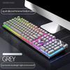 Tastiera da gioco a 104 tasti Tastiera cablata Colore corrispondente Retroilluminato Sensazione meccanica Computer Periferiche e-sport per laptop desktop