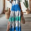 Tie-Dye Maxi Dress - European & American Style, Loose Fit, New Arrival