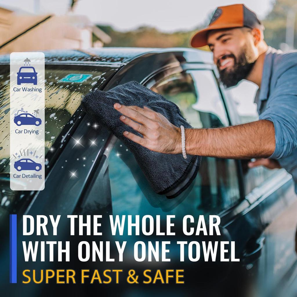 Car Drying Towel Microfiber Cloth Large Microfiber Car Towels Cleaning Cloth For SUV RV Sedan Automotive Detailing Washing
