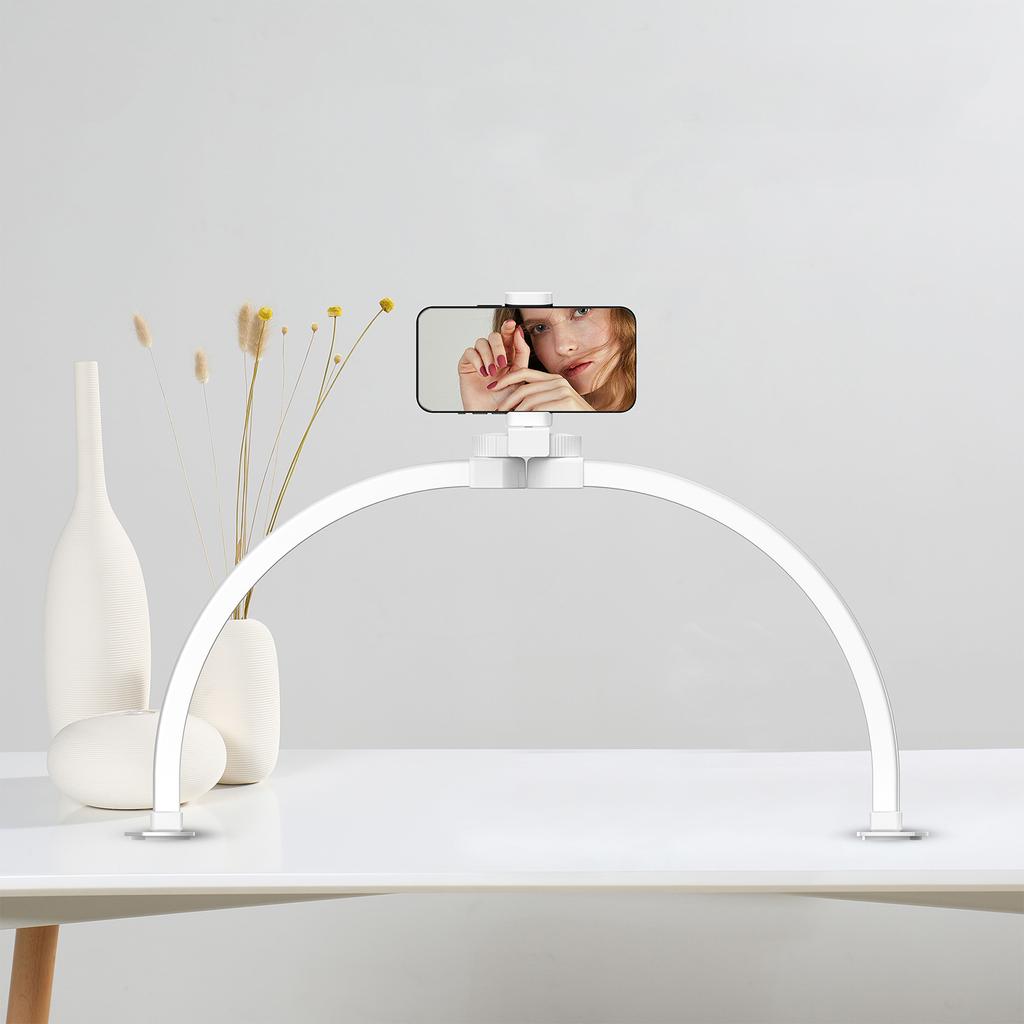 Half Moon Nail Lamp Lash Embroidery Beauty Lamp Adjustable 10 Levels of Brightness and 3 Levels of