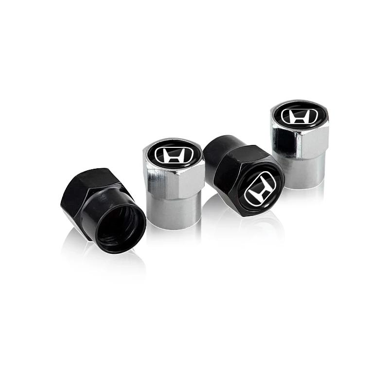 Car Hot 2025 4Pcs Car Valve Stem Caps Cover Waterproof Car Accessories for Honda Civic Accord CRV HRV Fit Jazz City Odyssey Jade