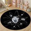 Glam Round Viking Multicolor Floor Rug, Non-Slip Floor Mat for Nursery