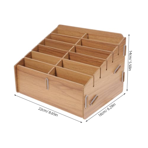 Garneck Wooden Card Case, Light Brown, Storage Case for Trading Decks, Card Box, Card Case