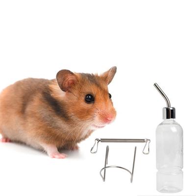 Garrafa de Água para Rato de Estimação 350ml Hamster Coelho Distribuidor de Água Alimentador Cilíndrico