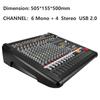 CMS1000-3 48V Phantom Audio Mixer Console Professional 10 Channel Compact Mixing Desk System For Stage Church Studio