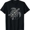 Celestial Sea Turtle Art Design T Shirt Vintage Versatile Stylish Graphic Homme Soft Unisex Casual Comfortable Stretched