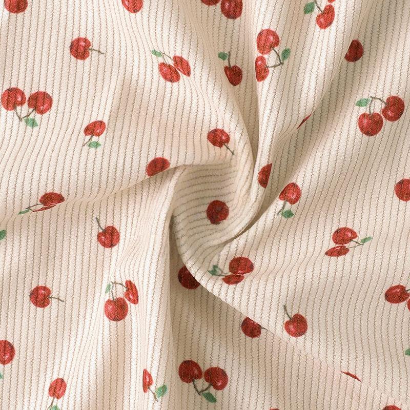 100*150cm Soft Elastic Thick Corduroy Fabric Graffiti Small Heart Winter Children's Clothing Handmade Jacket Shoes Bag