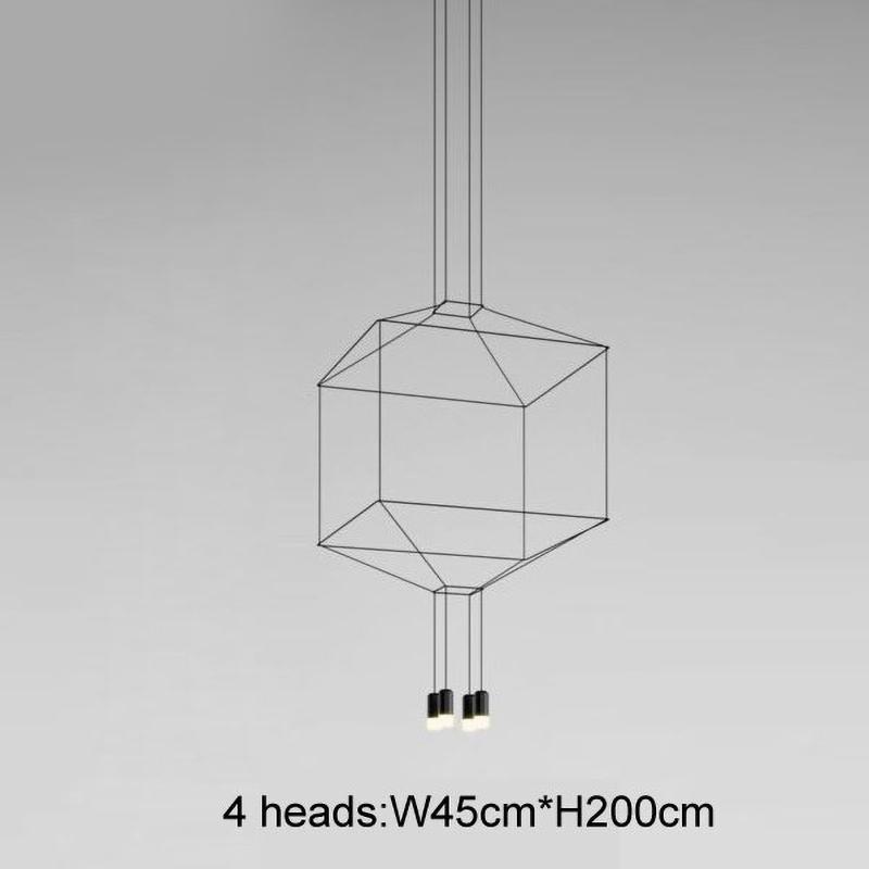 Lămpi Suspendate LED G9 Artă Fier Industrial Linie Lungă Aplice de Perete Negru Minimalist Montat Agățat Dormitor Living Decorare