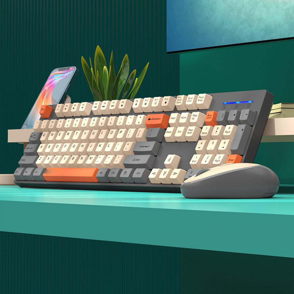 Wireless Keyboard and Mouse Combo 2.4G Wireless Plug and Play Ergonomic Keyboard and Mouse Set for Computer