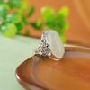 Adjustable Open Ring Women Men Vintage Lotus Flower Design Copper Jewelry With Antique Finish