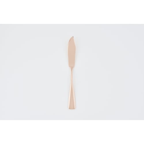 COPPER the Cutlery Butter Knife, Pink Gold, Gift Boxed, Present, Melts and Scoops with Hand Heat, Heat Conductive, Pure Copper, Made In Tsubame, Women