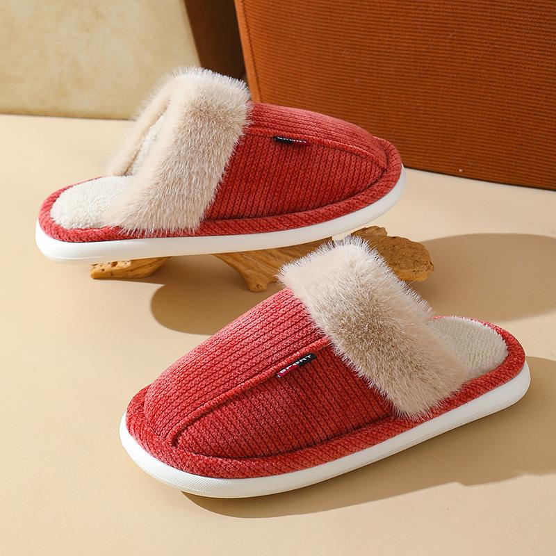 New cotton slippers winter wool home non-slip warm indoor piled thickened spring and autumn cotton slippers