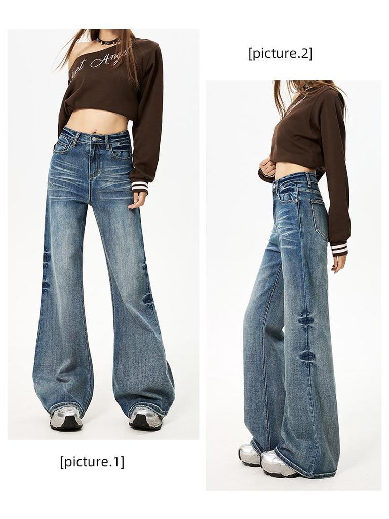 Dammode Jeans med mikro-utsvängd benvidd - Icke-klistriga, slimmande, höst-/vinterdesign