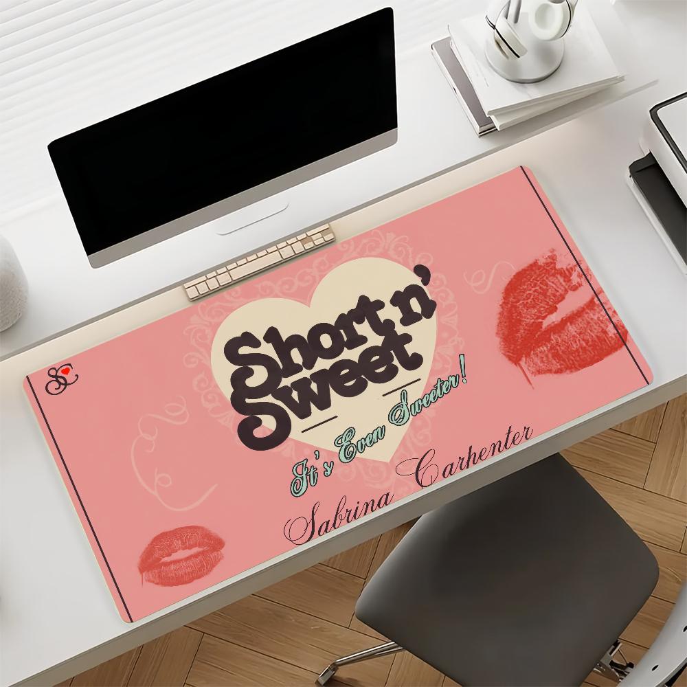 Singer S-Sabrina C-Carpenter Mouse Pad Non-slip Rubber Gamer Balance Computer Mat Decoracion Deskmat Laptop Office Large