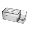 Tissue Holder Transparent Visible 2 Compartment Tissue Case Plastic Desktop Napkin Dispenser Box Living Room Supplies