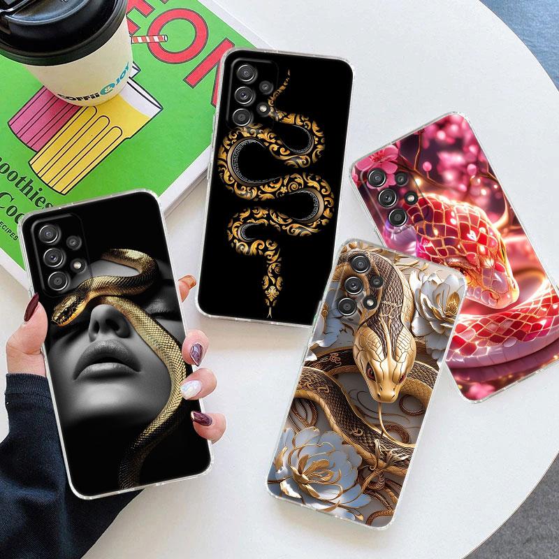 Snakes and Women Clear Soft Phone Case For Samsung Galaxy A56 A57 A37 A55 A54 A36 A35 A26 A25 A16 A17 A07 A52 A34 A73 A21s Cover