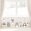 Cartoon Animal Wall Sticker for Kids Room Baby Nursery Room Decoration Children's Bedroom Wall Decals Kindergarten Wallpaper