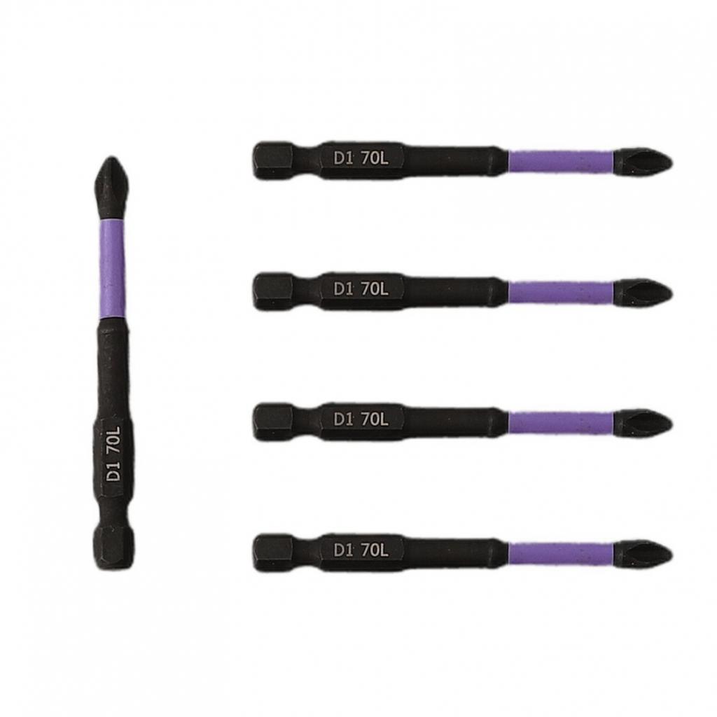 5pcs Batch Head Alloy Steel Black Cross Magnetic Non-slip