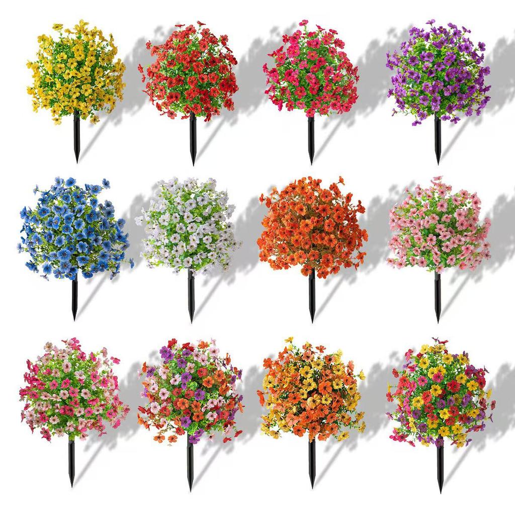 Violet Eucalyptus Artificial Flower Ground Stake for Wedding and Outdoor Decoration