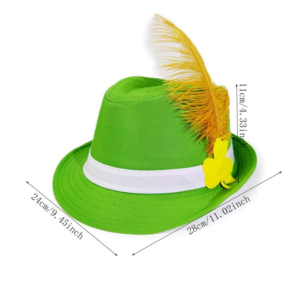 

Leprechaun Hat Shamrock Leprechaun Headwear Adult Green Top Hat With Buckle For Men Women Daily Stage Photo Booth School Play зелёный