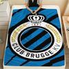 1Pc Club Brugge K V Print Flannel Blanket, High quality Comfortable for All Seasons, Home Decor, Warmth and Comfort, Perfect for Christmas Gifts