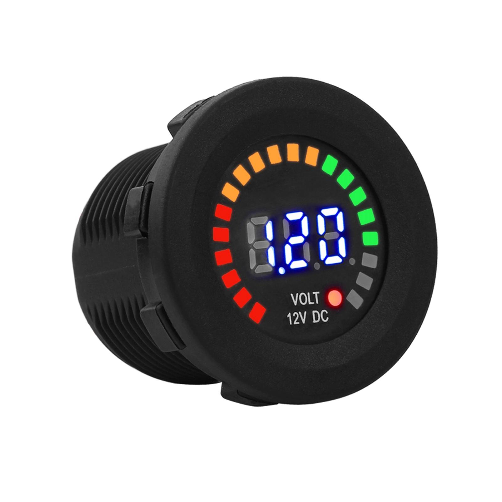 

12 V Motorcycle Car LED Digital Display Voltmeter Waterproof Voltage Volt Meter Gauge Black New білий