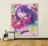Ai HHoshino Anime Wall Tapestry Kawaii Idol Manga Art for Room Aesthetic Bedroom Decor