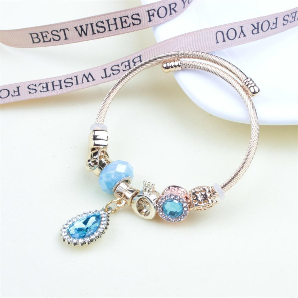Beaded Bracelet Bangle Multi Element Stainless Steel Copper Alloy Open Spring Snake Bone Chain