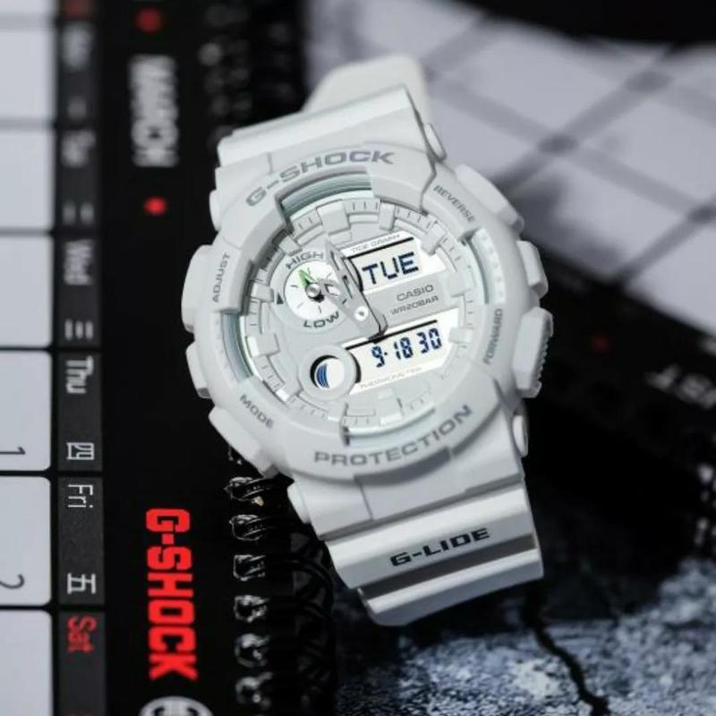 Casio G-SHOCK G-LIDE Serie Modische Wasserdichte Trendige Multifunktionale Sportuhr Quarzwerk Harzarmband Japanische und Koreanische GAX-100A-7APR