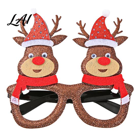 Christmas Decoration Glasses Glasses Glitter Holiday Party Frames Santa Hat Snowman Tree Bear Funny Eyeglasses for Favors