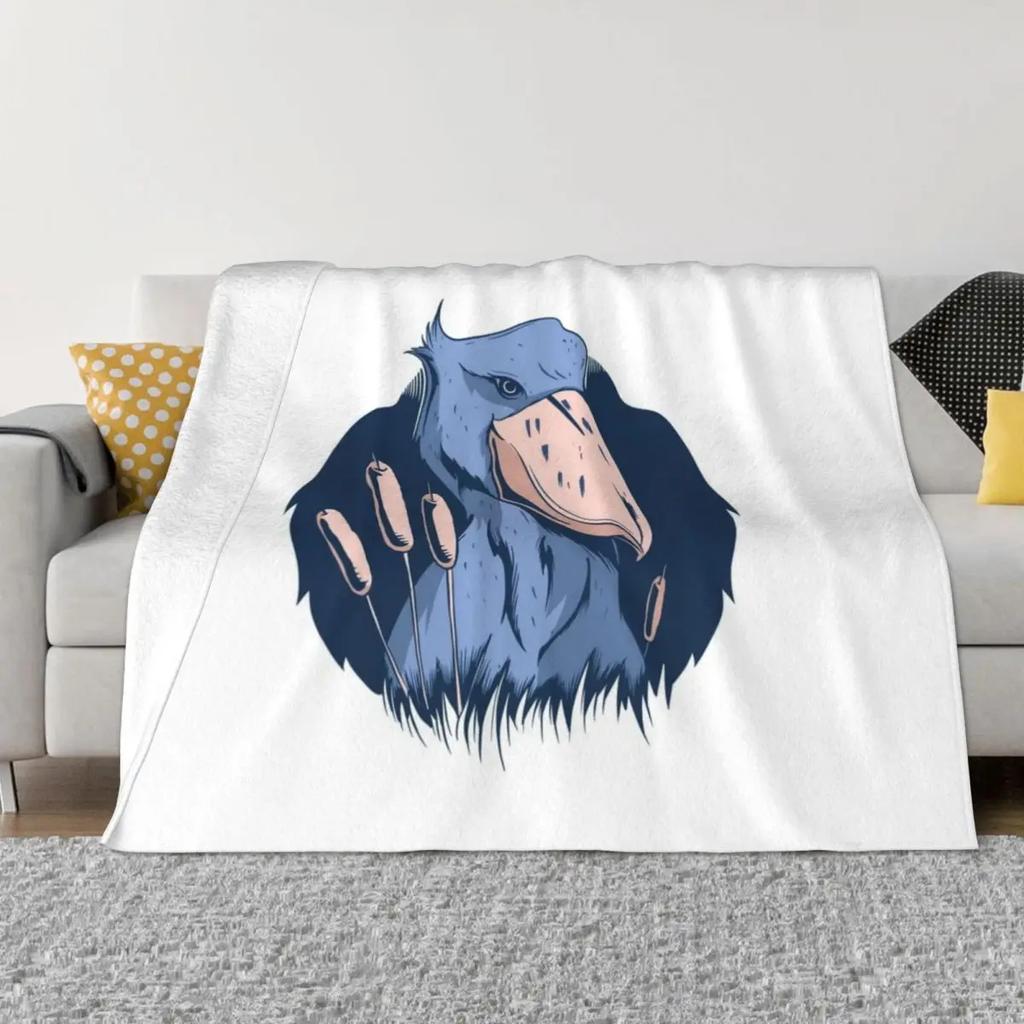 Shoebill Throw Blanket Beautiful Blankets Sleeping Bag Blanket Soft Plaid Anime Blanket