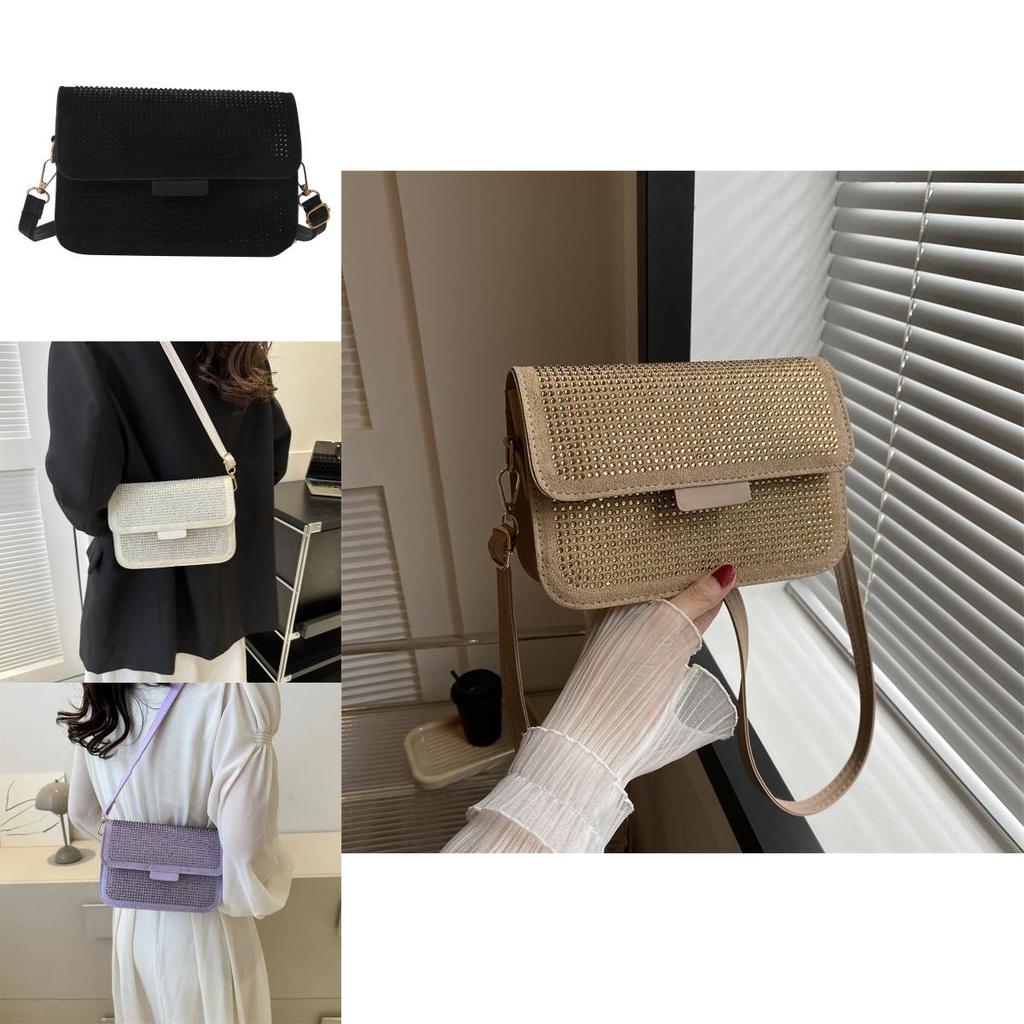 Stilvolle, trendige Damen-Schultertasche aus PU-Leder, neue Sommermode 2023, kleine quadratische Tasche