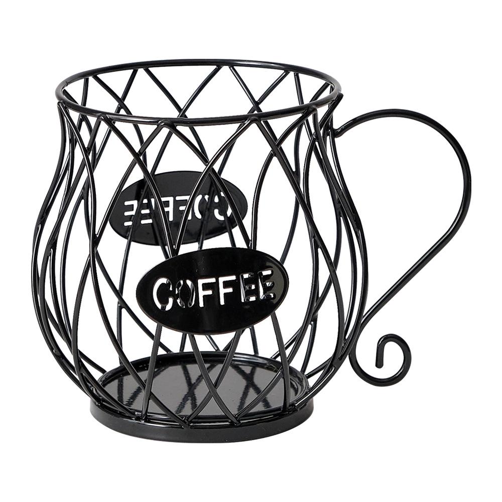 European Iron Coffee Capsule Display Rack for Home or Cafe