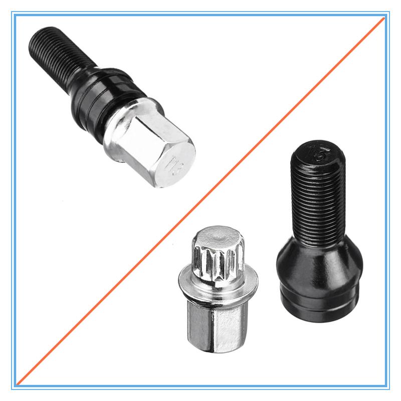 M14 x 1,25 4 Schrauben + 1 Schlüssel Schwarze Radsicherungsschrauben Radmutter Schwarz + Schlüssel Für BMW Mini R50 R52 R53 Cabrio (R57) 2009 - 2016