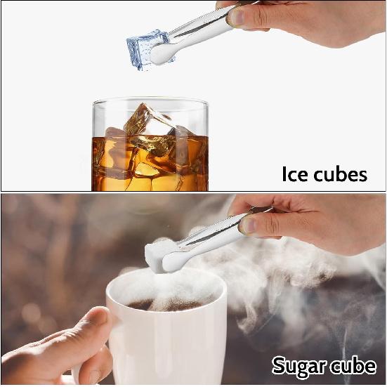 4Pcs Mini Sugar Tongs, 4.3" Stainless Steel Mini Serving Tong, Small Tongs for Appetizers, Tea, Candy, Ice, Kitchen