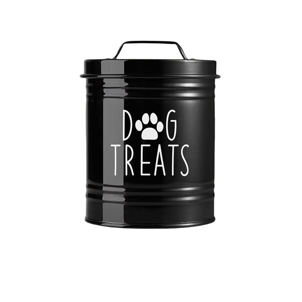 

Airtight Dog Food Storage Container Moisture-Proof Pet Treat Container Dog Treat Jar Home Use Style 1 Black