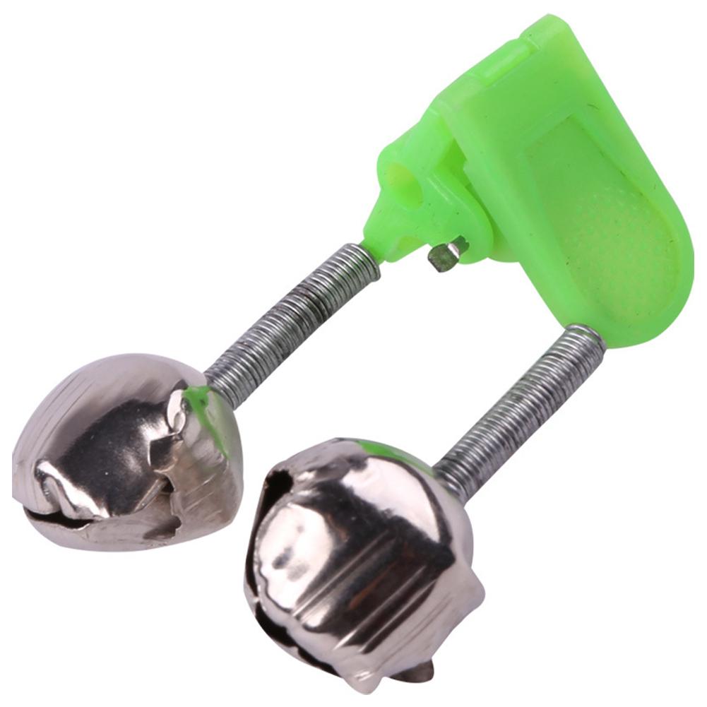 50 pezzi campanelli d'allarme per canna da pesca clip per campanelli da pesca con doppi campanelli di avviso accessori per attrezzi da pesca