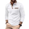 Men's Casual Turn Down Collar Plaid Patch Pocket Polo