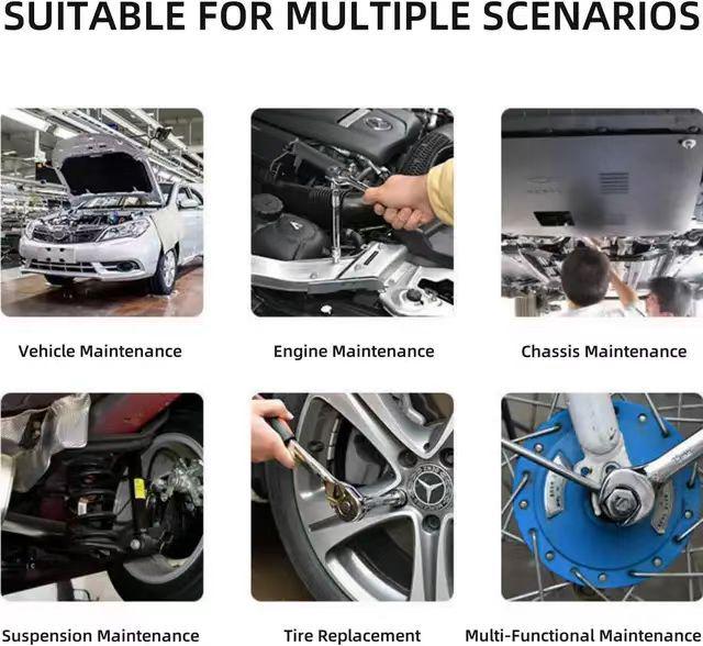 46-Piece Multifunctional Ratchet & Socket Set for Car Repair & Home Use