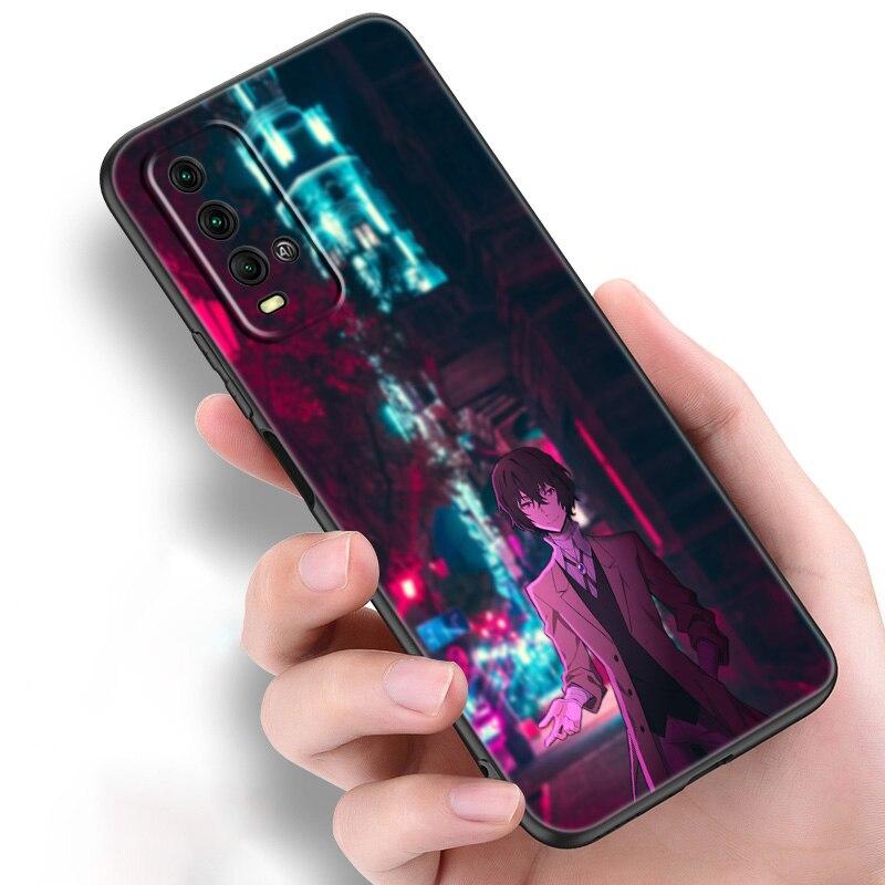 Anime Bungou Stray Dogs Dazai Osamu Phone Case For Xiaomi Redmi Note 11 10 9 8 Pro 11T 10T 10S 9S 8T 9 9A 9C 9T Black Soft Cover