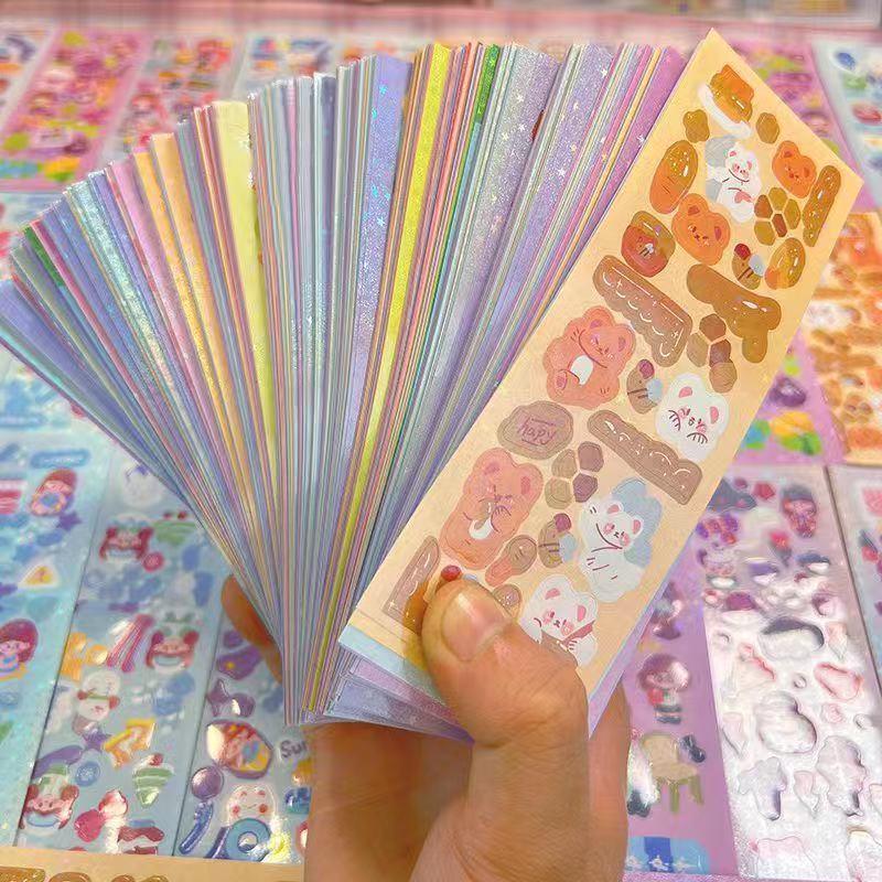 Guka Laser Sticker Set for Girls: Unique, Random Designs