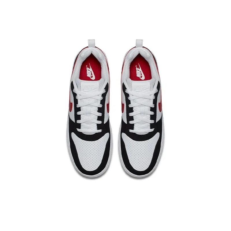 Nike Court Borough Casual Series Low Fashion Versatile Low-Top Kids Skate Shoes Kids Sneaker Black White Red 839937-102