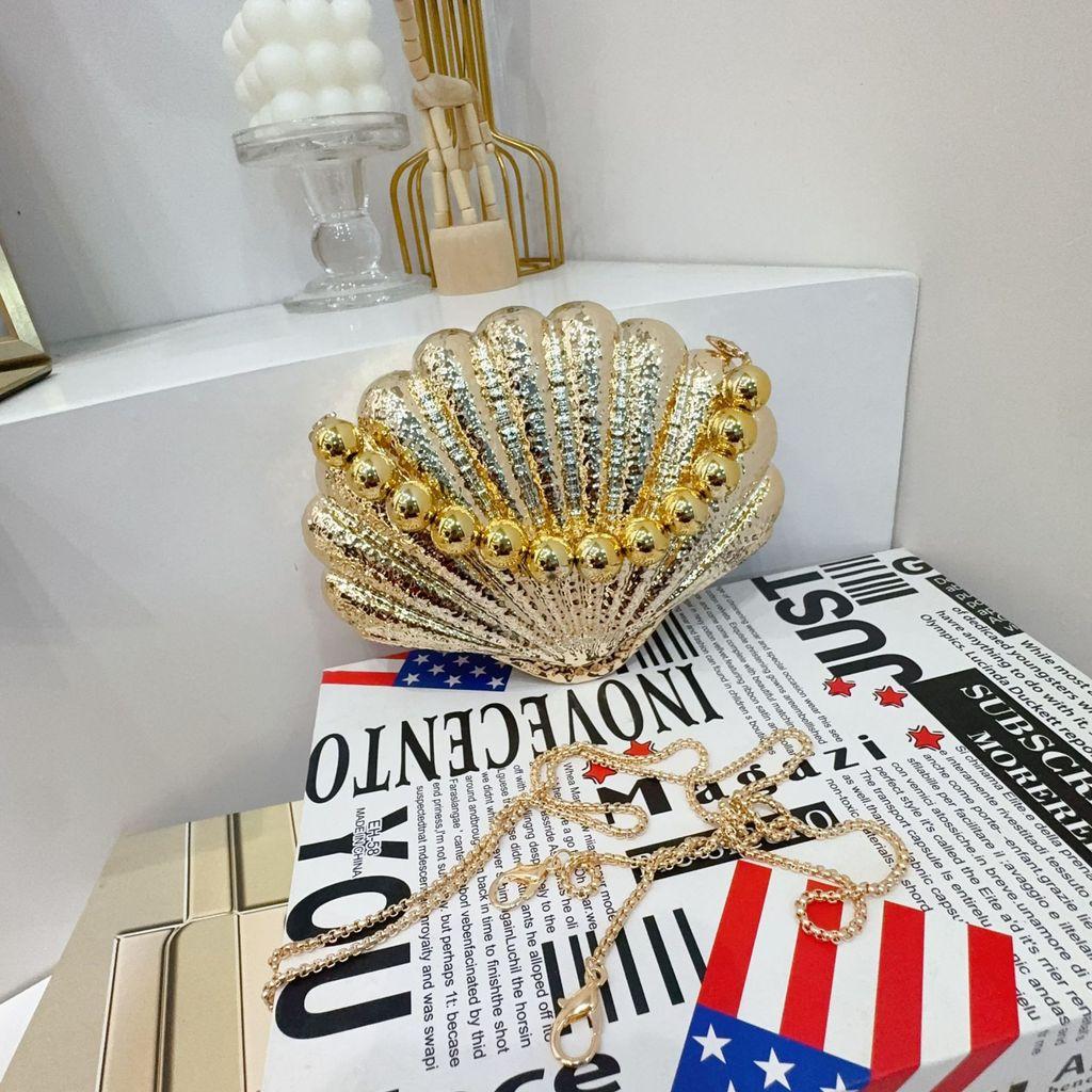 Acrylic Shell Bag Fashion Chain Shoulder Purse For Daily Use